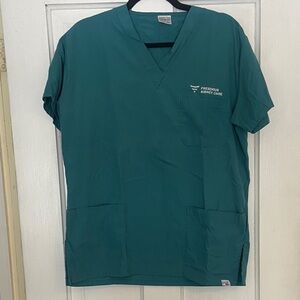 Teal V-Neck Scrub Top